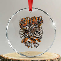 Sturgis South Dakota Indian American Rider Skull 86th Anniversary Crystal Glass Ornament