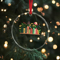 Subtle FDT 8647 Crystal Glass Ornament Foxtrots Deltas Tangos Book Lovers Flower - Wonder Print Shop