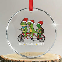 Subtle FDT Christmas Crystal Glass Ornament Frog Dinosaur Turtle Political Satire TS10