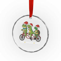 Subtle FDT Christmas Crystal Glass Ornament Frog Dinosaur Turtle Political Satire - Wonder Print Shop