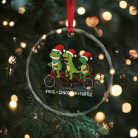 Subtle FDT Christmas Crystal Glass Ornament Frog Dinosaur Turtle Political Satire TS10