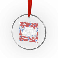 Subtle FDT Crystal Glass Ornament Freedom Democracy Tolerence and Justice For All TS02