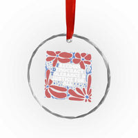Subtle FDT Crystal Glass Ornament Freedom Democracy Tolerence and Justice For All - Wonder Print Shop