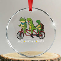 Subtle FDT Crystal Glass Ornament Frog Dinosaur Turtle Political Satire - Wonder Print Shop