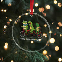 Subtle FDT Crystal Glass Ornament Frog Dinosaur Turtle Political Satire - Wonder Print Shop