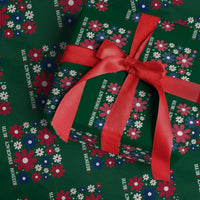 Subtle FDT Wrapping Paper Roll Boho Floral Red White Blue Social Justice - Wonder Print Shop