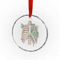Succulent Body Skeleton Crystal Glass Ornament Creepy Plant Lover Gift TS12