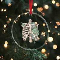 Succulent Body Skeleton Crystal Glass Ornament Creepy Plant Lover Gift TS12