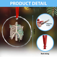 Succulent Body Skeleton Crystal Glass Ornament Creepy Plant Lover Gift TS12