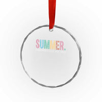 Summer Remembering My Why Crystal Glass Ornament Funny Distressed Retro End of School Year Teacher Typography