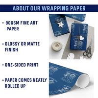 Summerween Social Club Wrapping Paper Roll Spooky All Year Skeleton Summer Halloween Beach Party - Wonder Print Shop