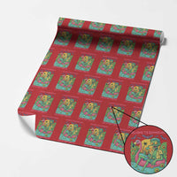 Summerween Zombie Pool Party Wrapping Paper Roll Chillin and Thrillin Flamingo Float Summer Halloween