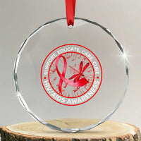 Support Educate Care Cure Crystal Glass Ornament HIV Awareness Month Gift TS12