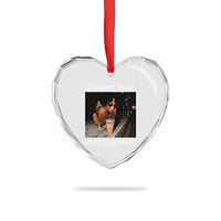 Support Local Dealer Chicken Farmer Heart Crystal Glass Ornament Funny Animal Graphic Chicken Drinking Iced Coffee
