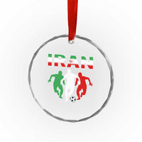 Supporting Iran Soccer Fan Crystal Glass Ornament Proud Persian Heritage Gift