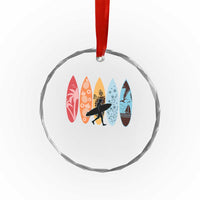 Surfboarder Crystal Glass Ornament Hawaii Wave Surfing Surfboard Lover Beach Surfer TS10
