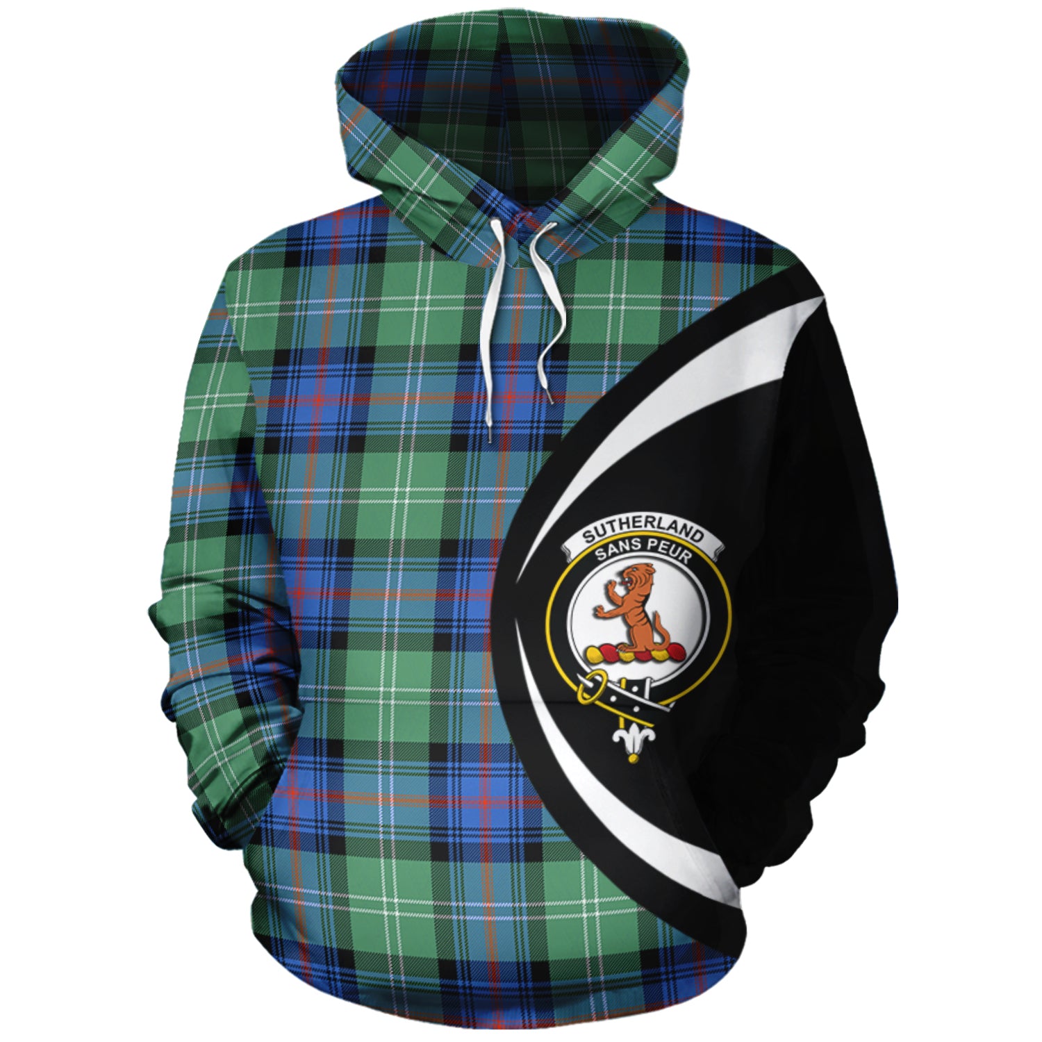 scottish-sutherland-ancient-clan-crest-circle-style-tartan-hoodie