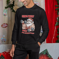 Christmas Sweatshirt Civing Muscles Santa Weightlifting Gymer - Wonder Print Shop