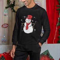Christmas Sweatshirt Angry Snowman Funny Xmas - Wonder Print Shop
