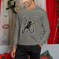 Christmas Funny Pussy-Cat Black Cat Lover Sweatshirt - Wonder Print Shop