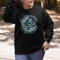 Dragonfly Sweatshirt Hello Darkness My Old Friend Sound Of Silence Moon and Dragonfly Mandala Mystic Peaceful Meditation Shirt for Women, Dragonfly T-shirt, Dragonfly Gift, Insect Lover Shirt - Wonder Print Shop