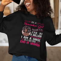 Birthday Sweatshirt I'm A November Girl Black Women - Wonder Print Shop