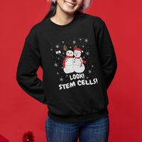 Look Stem Cell Snowman Funny Christmas Science Sweatshirt - Wonder Print Shop