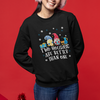 Christmas Hanukkah Two Holidays Are Better Than One Jewish Gnome Sweatshirt - Wonder Print Shop
