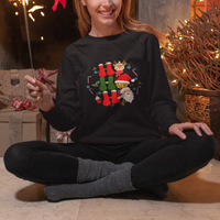 Retro Groovy Christmas Ho Ho Ho Reindeer Disco Ball Santa Xmas Sweatshirt - Wonder Print Shop