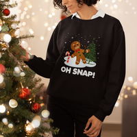 Gingerbread Sweatshirt Oh Snap Funny Christmas Cookie Baking Squad - Wonder Print Shop