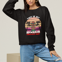 This Is My Hawaiian Christmas Shirt Retro Tropical Xmas Hawaii Tiki Sweatshirt - Wonder Print Shop