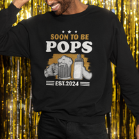 Soon to be Pops 2024 New Daddy Announcement Sweatshirt - Wonder Print Shop