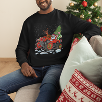 Construction Excavator Christmas Tree Light Sweatshirt - Wonder Print Shop