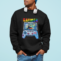 Gaymer Cat LGBT Gay Pride Rainbow Video Game Sweatshirt - Wonder Print Shop
