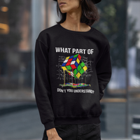 Funny Speed Cubing Math What Part Of Don't You Understand Rubik Sweatshirt - Wonder Print Shop