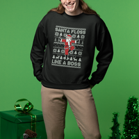 Christmas Sweatshirt Santa Floss Like A Boss Funny Dancing - Wonder Print Shop