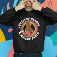 Bigfoot Breakin Hearts & Rippin Farts! Cute Sasquatch Sweatshirt - Wonder Print Shop
