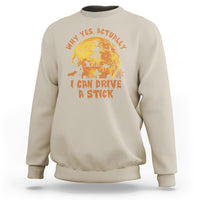 Halloween Witch Sweatshirt Yes Actually I Can Drive A Stick Halloween Costume - Wonder Print Shop