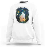 Ghost Sweatshirt Ghost In The Forest Shirt - Wonder Print Shop