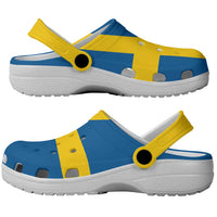 Sweden Clogs Shoes Flag Color Inspiration - Wonder Print Shop