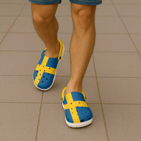 Sweden Clogs Shoes Flag Color Inspiration - Wonder Print Shop