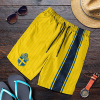 Sweden National Football Shorts for Men Glory The Blue and Yellow - Wonder Print Shop