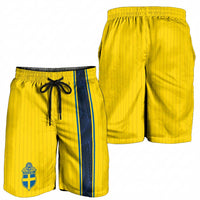 Sweden National Football Shorts for Men Glory The Blue and Yellow - Wonder Print Shop