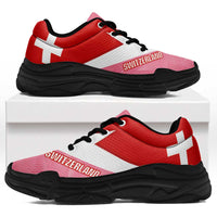 Switzerland 2026 World Football Chunky Sneakers Rossocrociati Pink And Flag Color