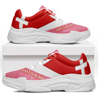 Switzerland 2026 World Football Chunky Sneakers Rossocrociati Pink And Flag Color