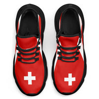 Switzerland Football Clunky Sneakers Flag-Inspired Curve Style