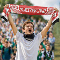 Switzerland Football Nations 2026 Soccer Scarf Sporty Pattern