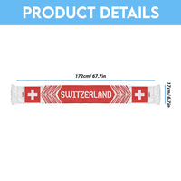 Switzerland Football Nations 2026 Soccer Scarf Sporty Pattern