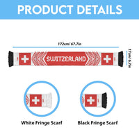 Switzerland Football Nations 2026 Soccer Scarf Sporty Pattern