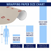Switzerland Wrapping Paper Roll Vintage Retro Swiss Flag